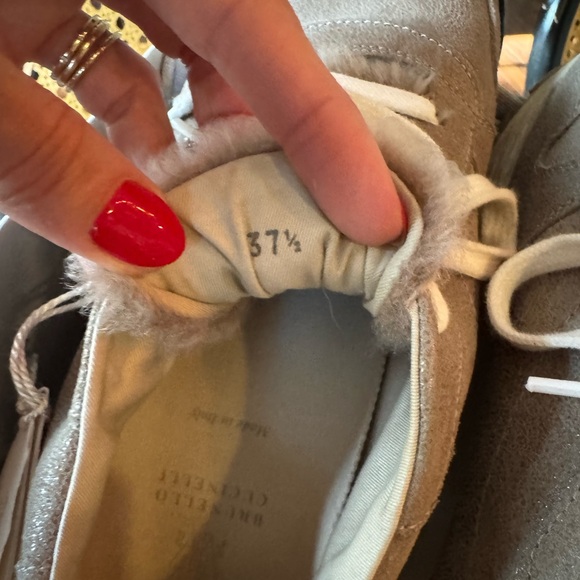 Brunello Cucinelli Tan and White Sneakers - Picture 6 of 16